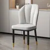 Silla de comedor estilo crema lujo ligero gama alta minimalista moderno estilo diseñador minimalista silla con respaldo para maquillaje en casa