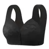 Sujetador de Botón Frontal Taza Fija de Algodón Sujetador para Madres Tallas Grandes y Pequeñas Sujetador Push-Up Anti-Caída Cálido de Invierno Transpirable de Verano