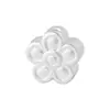 Plata Pura 999 Plata Lisa 3D Plata Dura Separadores de Flor de Durazno Cuentas con Forma de Flor Hilo para Ensartar Pulseras de Cristal DIY