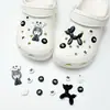 Acessórios de decoração de sapatos DIY para Crocs, fivelas decorativas fofas de pelúcia 3D de desenhos animados, leão e gato do zoológico para a superfície do sapato