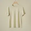Camiseta Feminina Manga Curta, Gola Redonda, Secagem Rápida, Tecido Fino, Top Esportivo Elástico para Corrida e Fitness, Roupas Femininas Estilo Verão