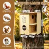 Casa de ardilla de madera transfronteriza, caja de cría de mascotas colgante para jardín exterior, nido de pájaro de madera maciza, caja colgante decorativa para jardín