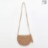 Bolsa Transversal Feminina Nova Moda Coreana Artesanal de Palha Tecida Bolsa de Ombro com Franja Bolsa Tecida de Crochê Bolsa de Praia para Férias