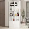 Mueble de Entrada, Mueble Divisorio, Zapatero, Mueble de Recibidor Minimalista Moderno, Mueble Decorativo para Sala de Estar, Mueble Pantalla para Comedor, Estantería de Almacenamiento, Botellero