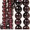 Accesorios para joyería DIY con cuentas de granate color vino tinto natural Dientes morados de Brasil Accesorios con cuentas de granate negro al por mayor