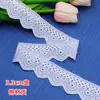 En Stock Bordado Hueco Encaje de Algodón Ropa de Muñeca Adorno DIY Ribete de Encaje Cinta de Encaje Blanca