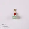 Aventurina Nuvem Ouro Seda Jade Flor de Lótus Botão Abóbora Contas Fecho Universal Pequeno Pingente Pulseira Peças de Acessórios DIY