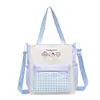 Bolsa de Tutoría Estilo Japonés Cuadros Estudiante de Primaria 2026 Modelo Nuevo Moda Tendencia Gran Capacidad Bolso de Hombro Cruzado