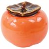 Botella de cerámica con forma de caqui Ruyi, sellada para té, caramelo, fruta, aromaterapia, vela, regalo, caja de almacenamiento