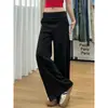 Nuevos pantalones de oxígeno simples de cintura alta para mujer de principios de otoño, pantalones casuales relajados estilo LULU con una sensación ligera, diseño de pierna ancha moderno y relajado