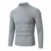 Nuevo artículo de invierno más vendido en comercio exterior transfronterizo: suéter de punto de moda para hombre, ajuste slim, cuello semi-alto