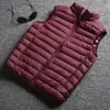 Jaqueta acolchoada leve nova outono e inverno 2024 moda masculina colete colete fino inverno leve por dentro e por fora colete