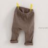 Calça de PP Grande Infantil Coreana Nova 2023 para Meninos e Meninas, Leggings Elásticas Caneladas Versáteis para Bebês e Crianças Pequenas na Primavera e Outono