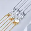 Collar Transfronterizo Clásico de Lujo Accesible con Moissanita de Seis Garras para Mujer, Cadena Sencilla y Versátil de Plata de Ley S925 de Alta Gama con Moissanita para Clavícula