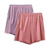 Pantalones cortos de verano para mujer, de modal, talla grande, con bolsillos, antiluz, de tres piezas, de cintura alta, informales, para el hogar, paquete de 2