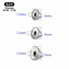 Pendientes de Aleación de Titanio F136 con Tornillos Cónicos Dentados Internos para Oreja, Studs para Cejas, Studs para Lengua, Studs para Labios, Joyería para Piercings Cabezal de Repuesto de Titanio G23