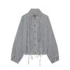 Chaqueta de Cuadros con Cuello Alto Ajustable y Corbata, Estilo Europeo y Americano Transfronterizo, Nueva Moda 2026 para Mujer 2298151