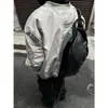Jaqueta Bombeiro Retrô Americana High Street Casaco de Algodão Irregular Outono e Inverno 2025 Roupa de Algodão Jaqueta de Baseball Tendência Roupa Externa Top