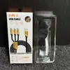 Varios Tipos de Cajas de Embalaje para Cables de Datos, Cajas de Color para Cables de Carga Trenzados Transparente Luminoso de Tarjeta Media, Pedido Mínimo Pequeño Lote