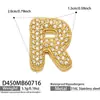 Collar Colgante Misterioso y Lujoso con Circonitas Incrustadas y 26 Letras Inglesas, Acero Inoxidable Chapado en Oro de 18k, Collar de Joyería para Mujer