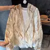 Pañuelo de Verano Multiusos Estilo Chino Retro con Estampado Dorado para Protección Solar, Viajes, Fotografía y como Chal Decorativo