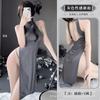 Lencería sexy Cheongsam, vestido largo con abertura en la cadera, ropa de dormir de verano para mujer, alta elasticidad, talla grande, uniforme para juegos de rol 1020