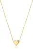 Colar Exquisito em Forma de Coração Dourado Mais Vendido no Exterior para Mulheres, Colar com Pingente da Moda em Ouro 14K/Prata em Forma de Coração Fofo