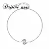 Nueva joyería de plata S925 con diamantes Daisini, simple europea y americana, geométrica, adelgazante, pulsera ajustable