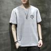 Camiseta masculina de manga curta verão masculina T-shirt ins marca de moda Juventude casual T-shirt top bottoming camisa de algodão roupas masculinas plus size