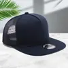 Chapéus Europeus e Americanos de Hip-Hop Transfronteiriços com Estampa de Proteção Solar de Verão para Exterior e Chapéus de Malha de Aba Reta com Bordado de Logo Personalizado para Homens e Mulheres