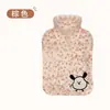 Bolsa de agua caliente rellena de agua, engrosada y a prueba de explosiones, para que las niñas se calienten las manos, apliquen calor en el estómago y calienten los pies; bolsa de agua caliente de PVC con peluche