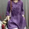 Blusas Casuais de Verão Soltas de Comprimento Médio para Mães de Meia-Idade, Novas Camisas de Algodão Bordadas Estilo Chinês para Mulheres