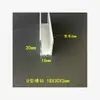 Canal de Aluminio en Forma de U 2-20 mm Perfil de Aleación de Aluminio Panel de Yeso Panel Solar Canal Deslizante de Vidrio Tira de Borde Tira de Aluminio en Forma de C