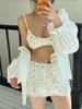 Nuevo Bikini Coreano de Alta Gama 2025, Atractivo y Puro, Estilo Falda de Dos Piezas para Mujer, Traje de Baño de Tres Piezas, Huludao