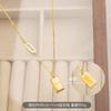2026 Nuevo Collar de Acero de Titanio para Mujer, Cadena Larga de Suéter de Moda de Nicho de Lujo Ligero de Gama Alta para Otoño e Invierno, Joyería de Acero Inoxidable