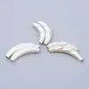 Plata de ley S925 cepillada cóncava-convexa patrón de torsión suave tubo curvo de plata grande estilo étnico colgante de collar hecho a mano DIY