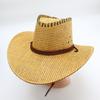 Sombrero Vaquero Occidental de Verano para Hombre, Viajes al Aire Libre, Montañismo, Pesca, Protección Solar, Sombrero de Paja con Ala Ancha Sombrilla Venta al por Mayor