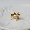 Flor de Rosa Avión Unicornio Acero de Titanio Oro de 18K Colgante Collar que no se decolora Cadena para Suéter Exportación Transfronteriza