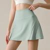 Nueva falda corta deportiva de nailon antiexposición para mujer, falda de yoga adelgazante, pantalones de tenis para correr y entrenar, falda de verano