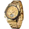 Reloj Mecánico Automático Parcial Tourbillon de Moda Casual con Esfera Grande para Hombre Forsining Fuxini