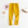 Leggings de Otoño para Niñas, 95% Algodón, Pantalones Elásticos para Niños con Decoración de Doble Lazo, No Hace Bolitas, No se Descolora, Venta al por Mayor a Bajo Precio