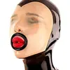 Capacete Sexy de Látex, Máscara de Látex com Boca Enrolada, Máscara Sexy Máscara de Festa, Capacete da Moda e Sexy