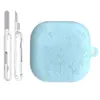 Funda protectora de silicona adecuada para Samsung Buds4/Buds4Pro con patrón de grabado floral, funda suave Bluetooth anticaídas