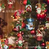 24 Pct Natal Anão Enfeites de Madeira Pendurados Decoração de Árvore de Natal Boneco de Papai Noel Anão Enfeites de Madeira Pendurados