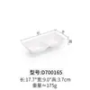 Platos Pequeños de Melamina para Sazonar y Untar en Barbacoas, Platos de Plástico Divididos con Dos o Tres Compartimentos, Platos para Snacks, Recipientes para Salsas para Uso Comercial