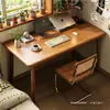 Mesa de computador de madeira maciça, mesa para quarto, mesa para casa, mesa simples, mesa de estudo, mesa de escritório, estação de trabalho simples