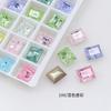 Dongzhou Zhong Azúcar de Roca Flor de Hielo Uñas Diamante Explotando Hielo Recubierto Cubo de Hielo Azúcar Roto Hielo Uña Diamante Punta Inferior Accesorios 10 Paquetes
