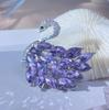 Broche europeo y americano grande de pedrería de alta calidad para damas, aleación, ramillete, variedad de pines opcionales de alta calidad, broche delicado