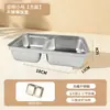 Contenedor de Acero Inoxidable para Alimentos con Compartimentos, Sellado con Tapa, Lonchera Apta para Microondas, Caja de Almacenamiento Refrigerado de Gran Capacidad, Logo Personalizable