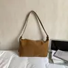 Bolso tote de axila estilo bosque de gran capacidad vintage para mujer, nuevo bolso de hombro de moda de color liso de otoño 2026 para mujer